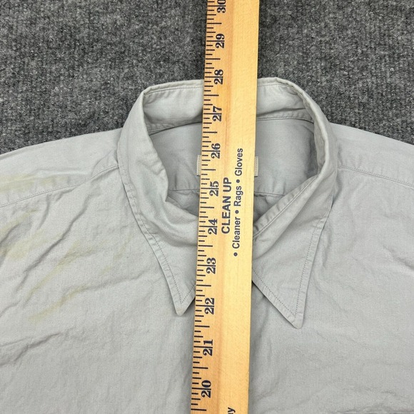 Dries Van Noten Shirt Men's Size EU 50- US 40 Grey Button Down Dress Solid - Picture 7 of 11